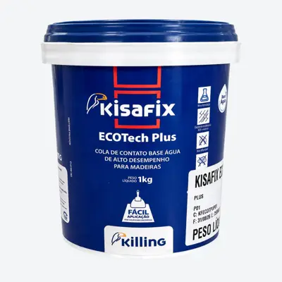Cola de Contato Base Água 1kg Kisafix