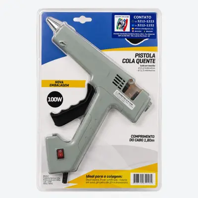 Pistola de Aplicação Cola Quente Bastão 100W